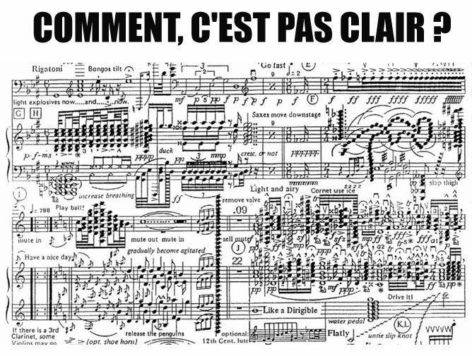 Comment, c'est pas clair ?