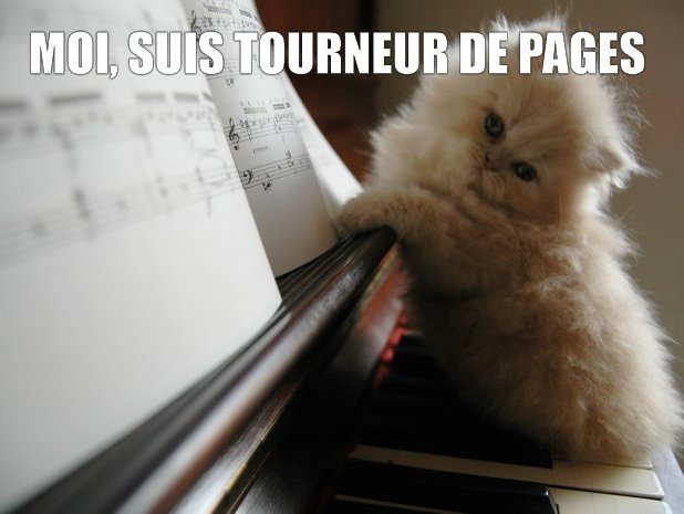 Moi, suis tourneur de pages !