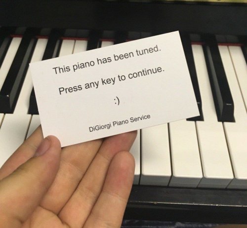 Ce piano a été accordé.