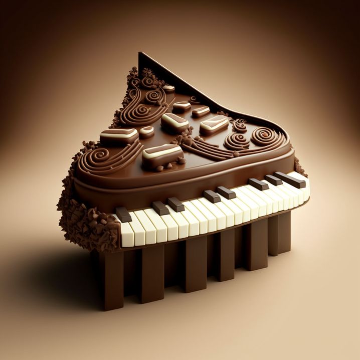 Piano en chocolat
