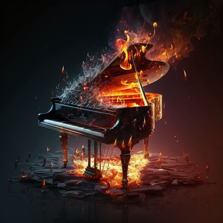 Piano en feu