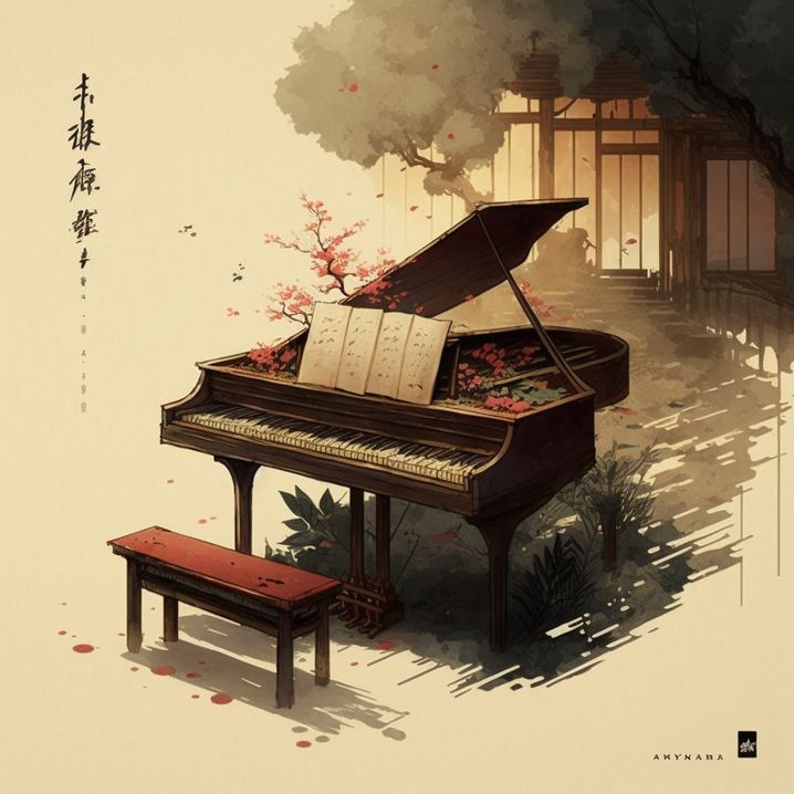 Piano dans le Japon traditionnel