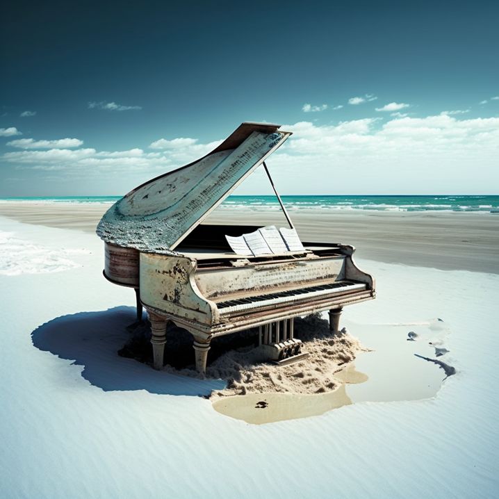 Piano sur la plage