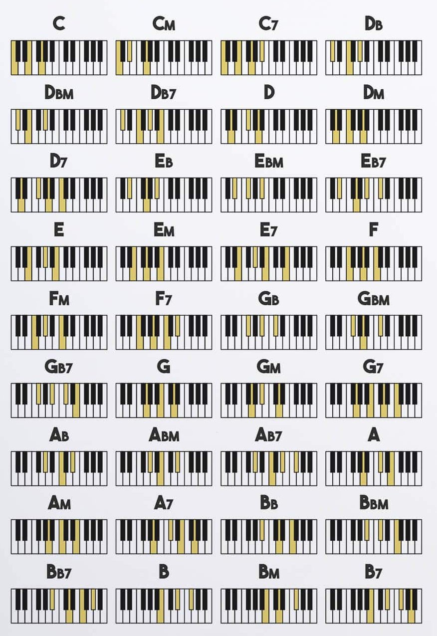 Accords de piano pour les nuls Musique 