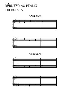 Exercices du cours de piano N°1