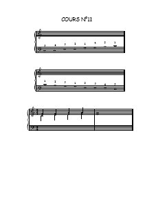 Exercices du cours de piano N°11
