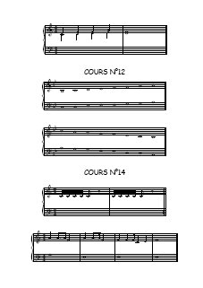 Exercices du cours de piano N°14