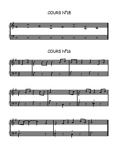 Exercices du cours de piano N°15