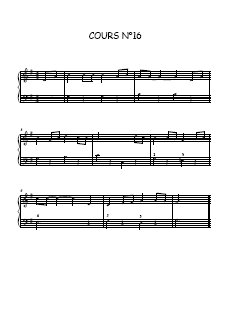 Exercices du cours de piano N°16