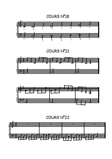 Exercices du cours de piano N°21