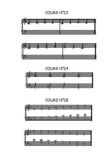 Exercices du cours de piano N°23