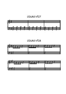 Exercices du cours de piano N°27