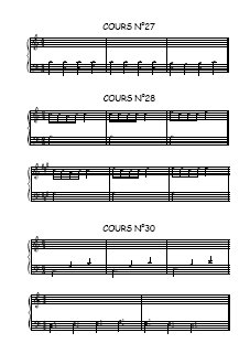Exercices du cours de piano N°30