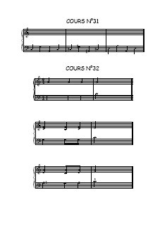 Exercices du cours de piano N°31