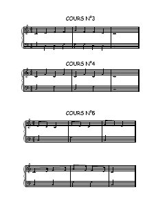 Exercices du cours de piano N°5