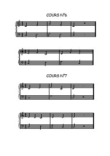 Exercices du cours de piano  N°6