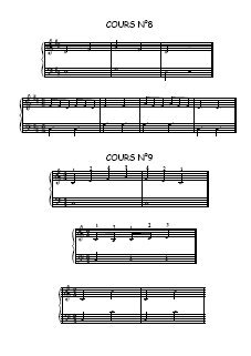 Exercices du cours de piano N°8