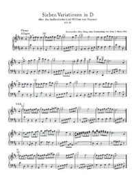 6 variations sur le thème Willem van Nassau - W.A. Mozart