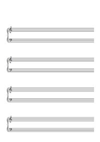 Papier à musique - 4 lignes